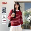 SPAO Women's Retro Striped Pullover Sweater