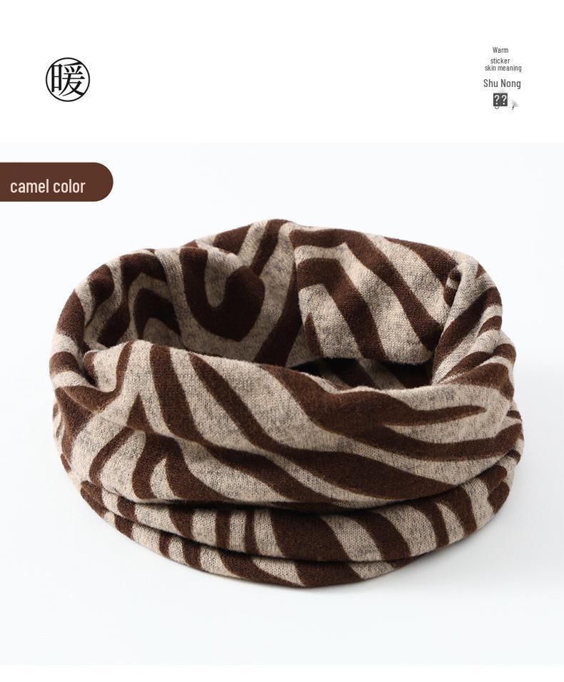 Двухслойный шарф-манишка в корейском стиле: Унисекс Осенне-зимний шарф и эластичная повязка на голову