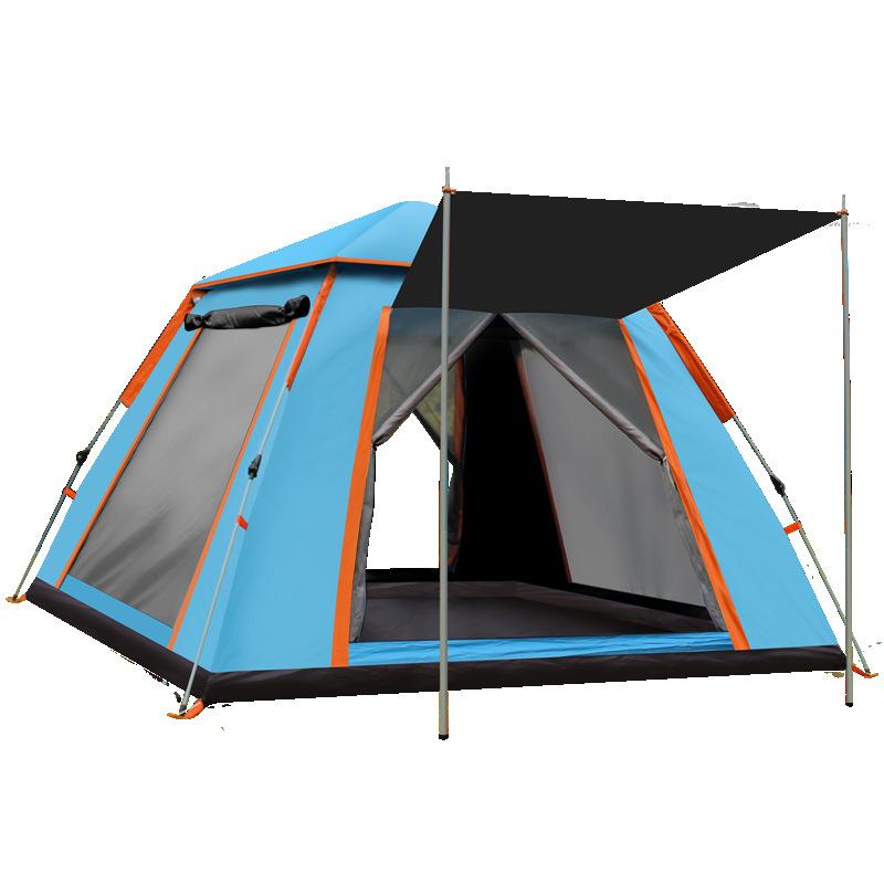 4-6 Person Outdoor Automatic Quick Open Tent Rainfly Waterproof Camping Tent Family Outdoor Instant Setup Tent with Carring Bag