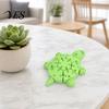 Childlike Style Decoration Articulated Turtle Figurine, 3D Printed Cute Tortoise with Movable Fresh Grass Green Decor Joints, Flexible Reptile Toy for