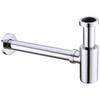 Brass Contemporary Round Bottle P Trap Adjustable Bathroom Sink Waste Basin Trap Drain