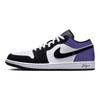 Jordan Air Jordan 1 Purple Toes Низкие кроссовки для баскетбола с защитой от истирания, винтажные, унисекс, Черно-фиолетовые HF3148-106(Команда1291-)