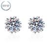 One-Carat Snowflake Diamond Earrings for Valentine's Day Gift
