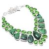 Ruby In Zoisite, Tsavorite Ethnic 925 Silver Jewelry Necklace 18" I3u19