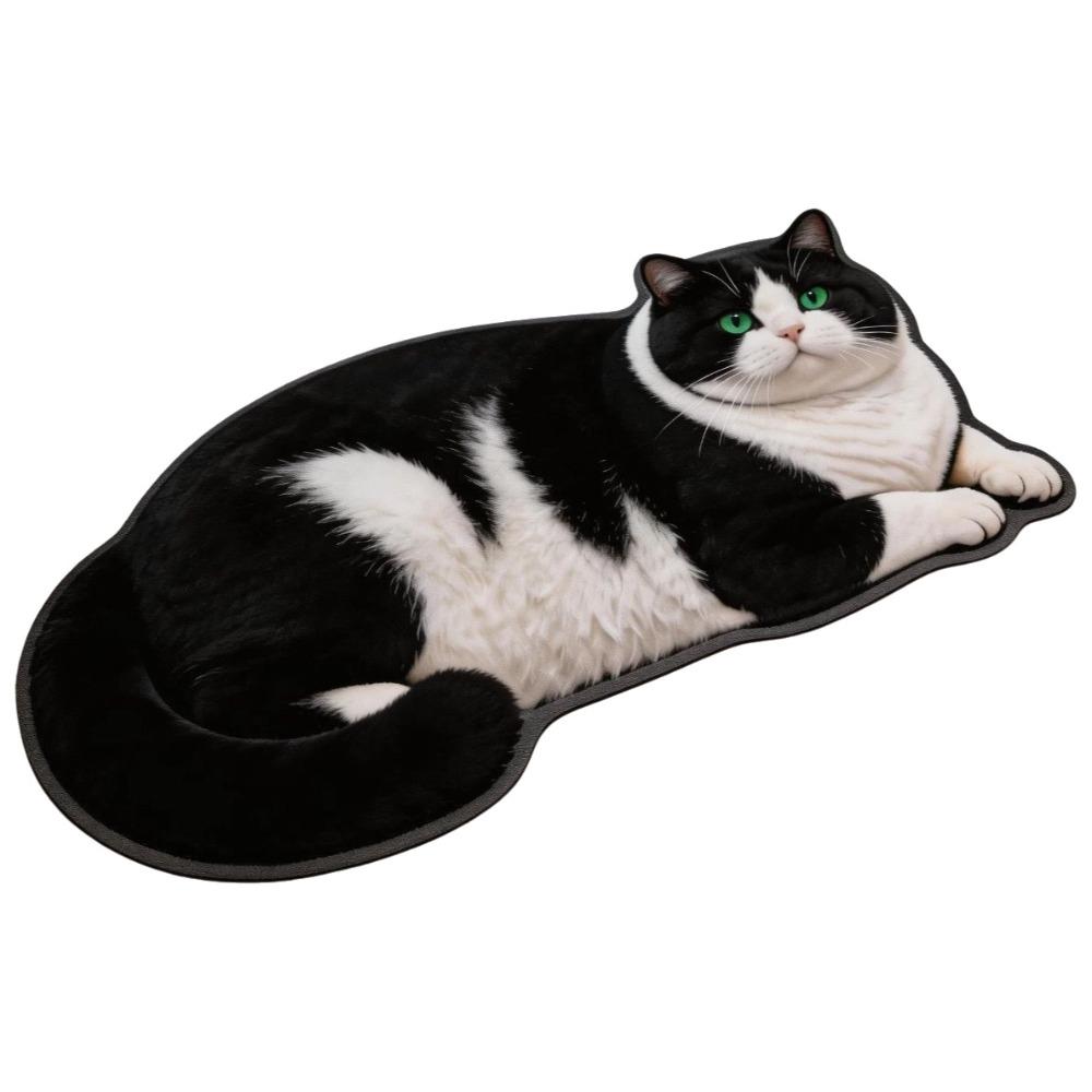 Super Absorbent Cute Cat Diatom Floor Mat Bedroom Door Small Rug Living Room Tea Table Bedside