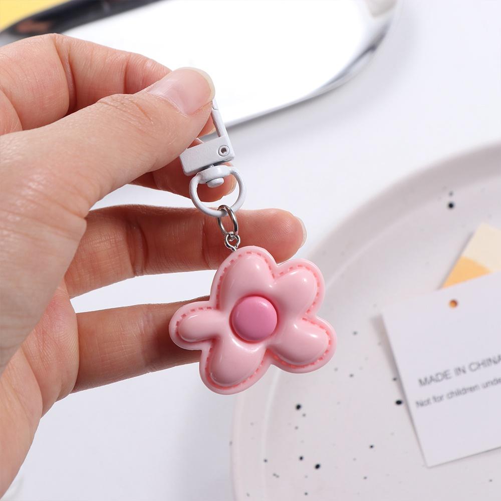 Korean Style Resin Floral Keyring Cute Bloom Pendant Fashion Flower Keychain Car