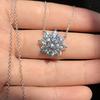 Sunflower Lab Moissanite Diamond Pendant Real 925 Sterling Silver Charm Party Wedding Pendants Necklace for Women Bridal Jewelry