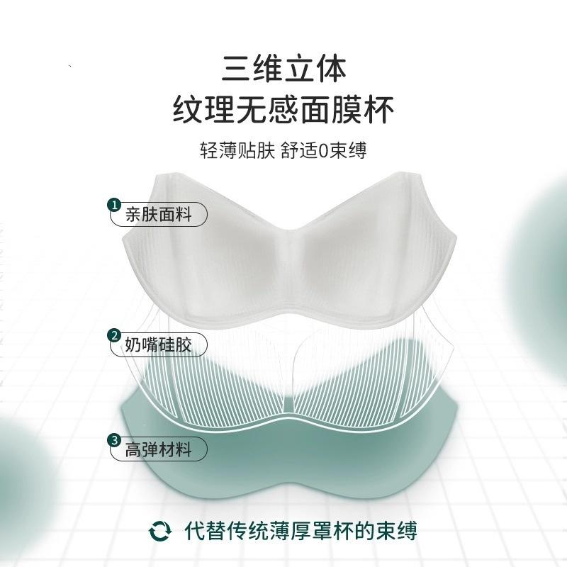 Traceless large breasts, adjusted underwear for women's summer thin styles, gather and close secondary breasts, anti-sagging large size bra cover