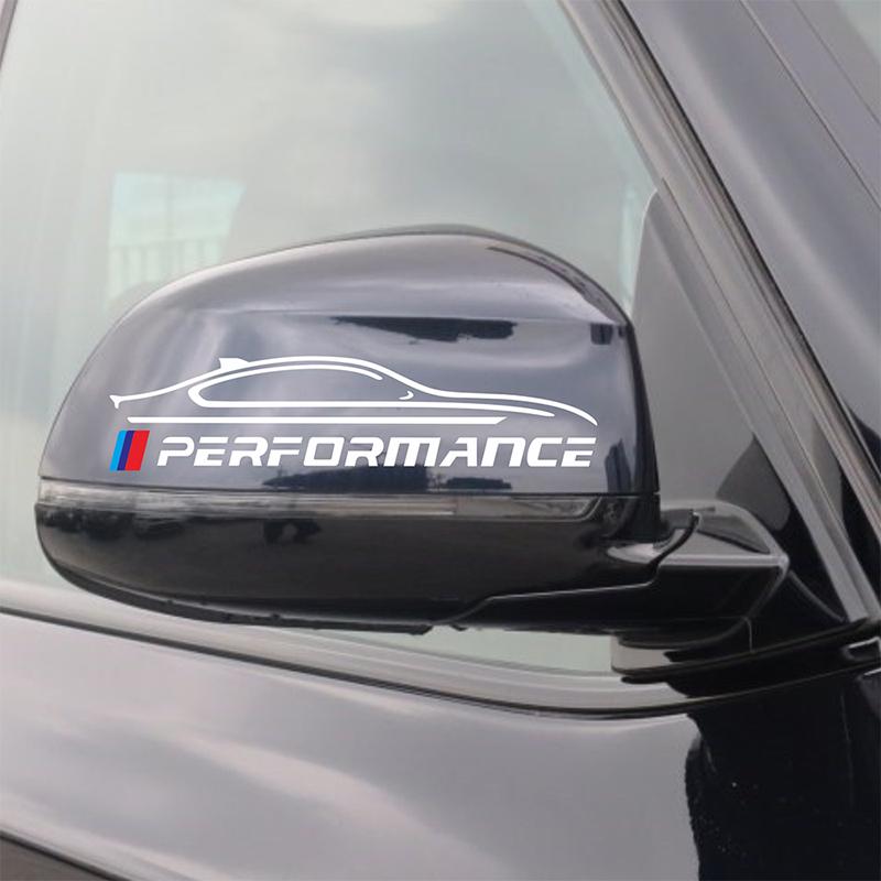 2pcs Performance Rearview Mirror Car Body Decal Sticker Car Styling for BMW E46 E39 E36 E90 E60 F30 E30 E34 F10 Car Exterior Accessories