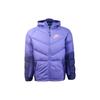 Patchwork Design Brand Logo Printed Hooded Down Jacket Kids Jackets Purple 939557-554