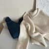 2024 Korean V-Neck Wool Sweater for Women - Thick, Plush, Loose-Fit Knit Pullover with Long Sleeves