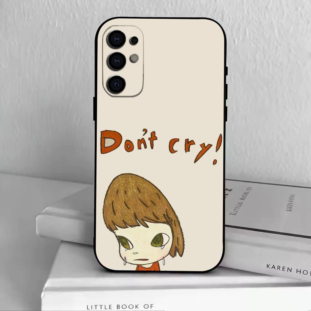 Арт-игрушка Y-Yoshitomo -N-Nara Чехол для телефона Samsung S25,S24,S21,S22,S23,S30,Ultra,S20,Plus,Fe, Мягкий силиконовый черный чехол