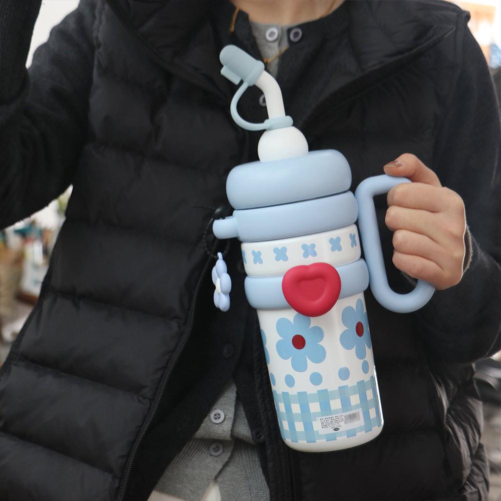 920ML Insulated  Thermos Handheld Sports Water Kettle Portable Thermos Coffee Cup  Car Cups