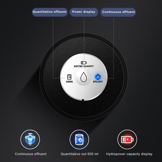 Электрический водяной насос, перезаряжаемый через USB, портативный, простой в использовании насос для бутылки с водой для домашнего офиса, кемпинга