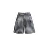 Three-point shorts women's black and white plaid loose A pants summer thin casual pants refreshing breathable hot pants four points