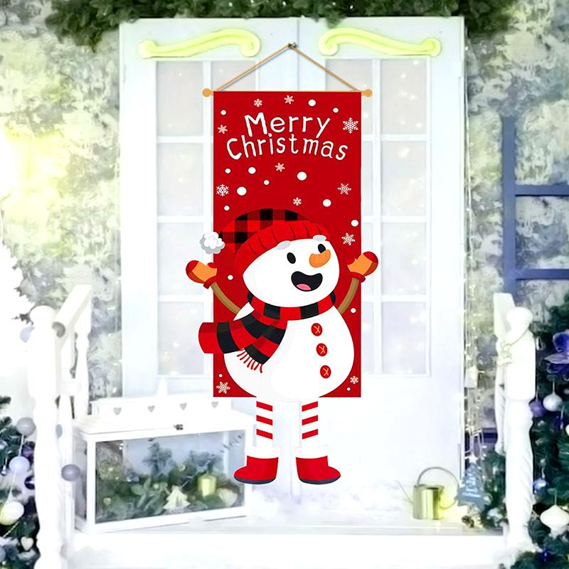 1 шт. милый Санта-Клаус, снеговик, лось, подвесной флаг, веселое Рождество, мультфильм, длинные ноги, кукла, домашний декор