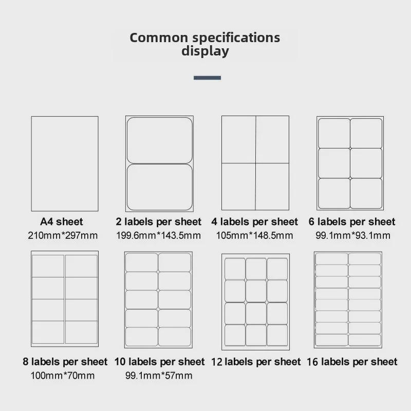 A4 Self-Adhesive Printable Labels for Laser & Inkjet Printers