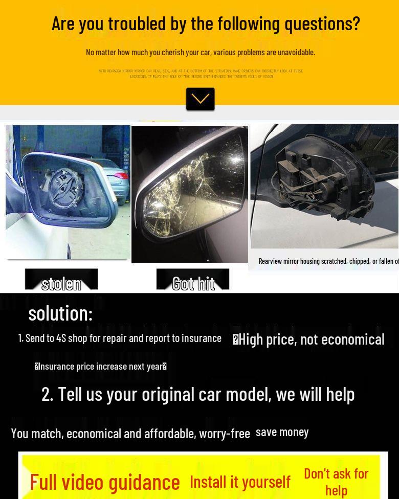 Внешняя крышка зеркала заднего вида Toyota Vios/Yaris, Накладка на зеркало заднего вида, Зеркало заднего вида.