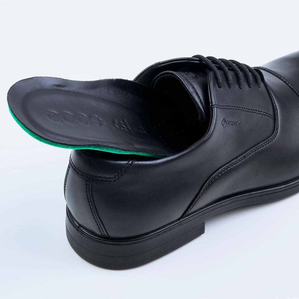 ECCO Melbourne Оксфорды, с крылышками, Gore-Tex, Мужские, Черные, 25,5 см,