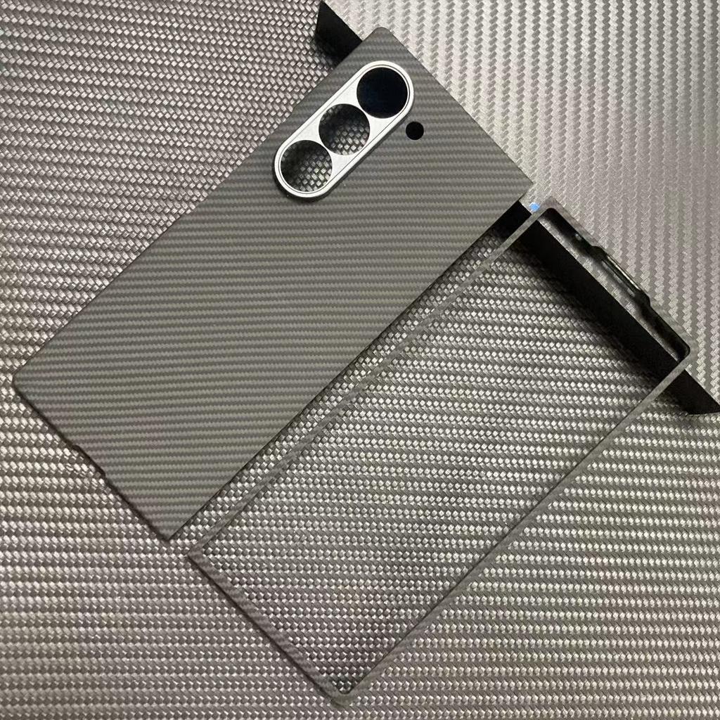 Новый Кевлар Подходит для Samsung Zfold6 Ультратонкий Чехол для Мобильного Телефона Материал Арамидное Волокно Жесткий Чехол Волнистый Узор