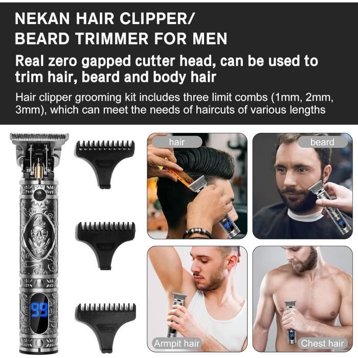 Tondeuse Cheveux Hommes, Tondeuse Barbe Rasoir Electriques Hommes, Usb Sans Fil Tondeuse À Cheveux Professionnelle Pour Domes[u315]