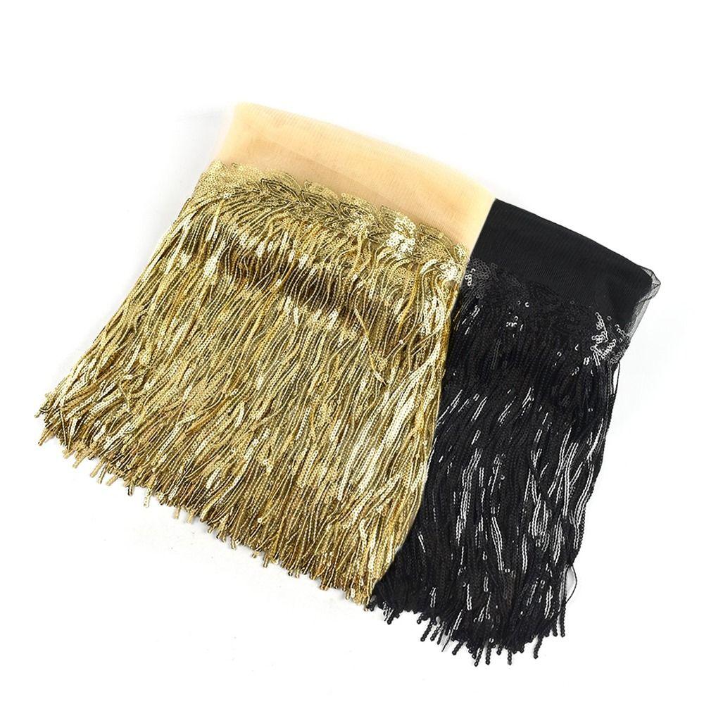 10Yards Dance Trim Clothing Sequin Tassel Lace Decoration Material DIY Handmade 20cm