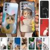 Funny Cartoon Cat Phone Cover Hull For SamSung Galaxy S6 S7 S8 S9 S10E S20 S21 S5 S30 Plus S20 Fe 5G Lite Ultra Edge