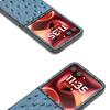 ABEEL Чехол для Motorola Razr 60 Ultra 5G Гальваническое покрытие Текстура страуса Натуральная коровья кожа Задняя крышка