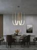 Italian New Restaurant LED Chandelier Modern Villa Living Room Creative Hanging Lamp Simple Living Room Duplex Floor Chandelier