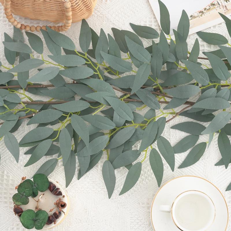 Wedding Background Vine With Eucalyptus Leaves For Photography And Home Decor 172cm