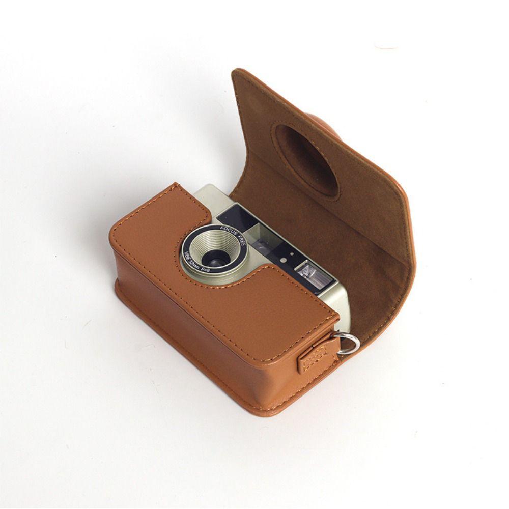 PU Leather Camera Bag with Shoulder Strap Photography Pouch for KODAK EKTAR H35/F501/F9 Travel