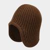 Autumn and winter new solid color ear protection wool hat simple and fashionable outdoor warm knitted hat winter versatile cold hat tide