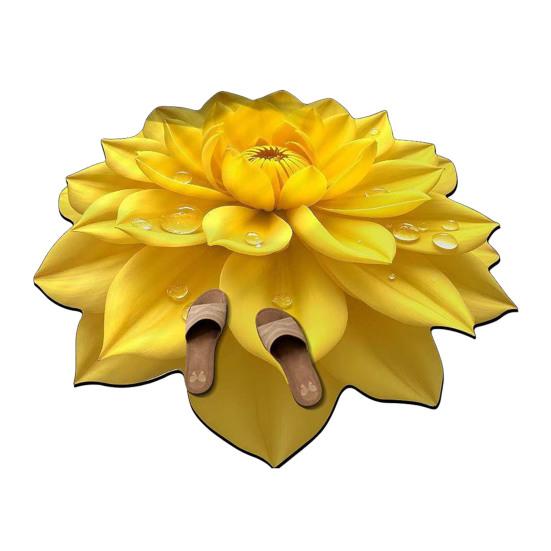 Диатомовая земля коврик для пола 3D реалистичный цветочный дизайн коврик для ванной нескользящий абсорбирующий коврик быстросохнущий