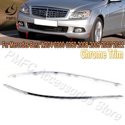 PMFC 2048850821 2048850721 Хромированная накладка на передний бампер для Mercedes-Benz W204 C300 C350 2008 2009 2010 2011 Car-styling