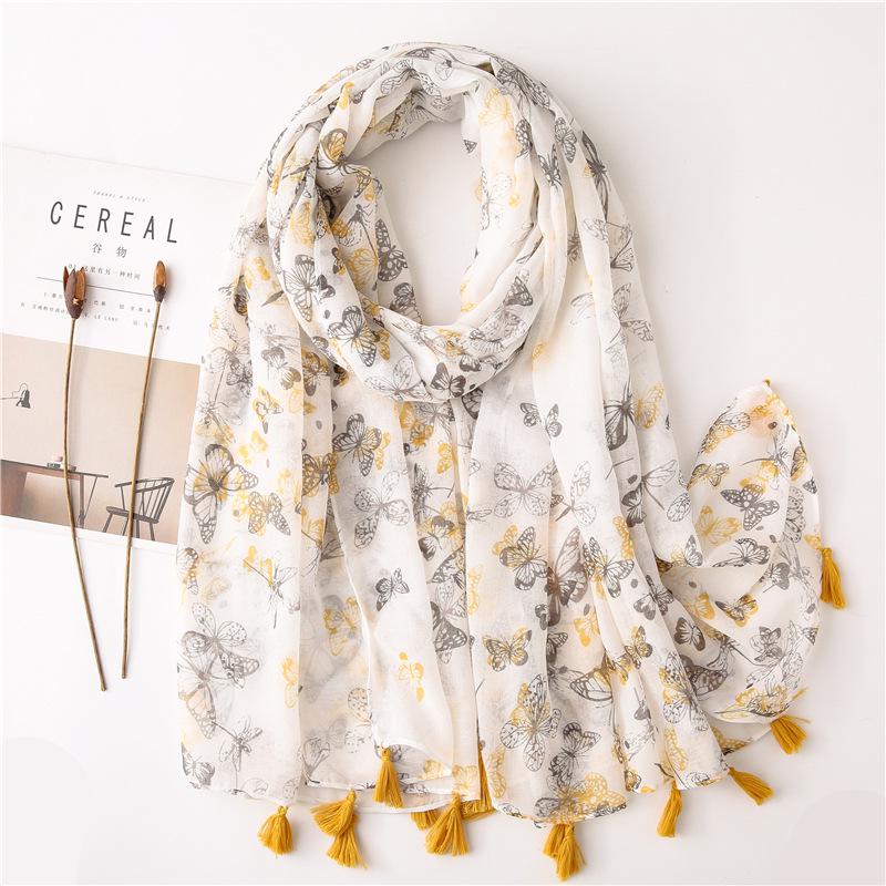 New Fashion Summer Women Scarf Bohemia Flower Beach Hijab Shawls and Wraps Female Foulard Echarpe Designer Pashmina Bandana