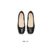 Belle Ballet Style Flat Single Shoes for Women 2025 Autumn Leather Bow Square Head Shallow Mouth Single Shoes