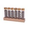 Multi-function Coffee Beans Display Rack Wooden 6/12 Holes Wood Base Holder Coffee Supplies Smooth