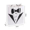 2/5pcs New Recyclable Party Supplies Tuxedo Groomsmen Thank You Shop Loot Gift Bag with Handles
