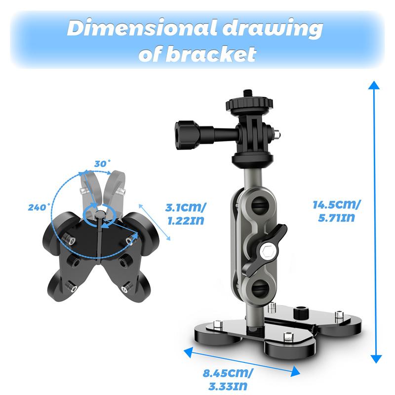 Smartphone Fence Mount Bracket For Live Streaming Adjustable Angle Action Camera Holder For Sports Record Baseball Softball