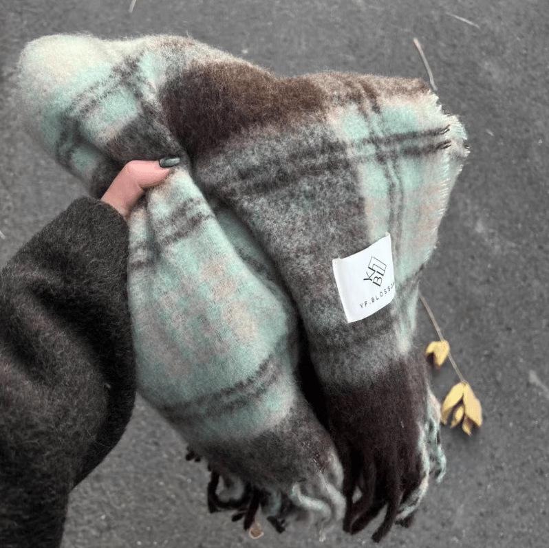 Korean Imitation Cashmere Plaid Scarf for Women - Thick, Warm, Versatile Autumn/Winter Fashion