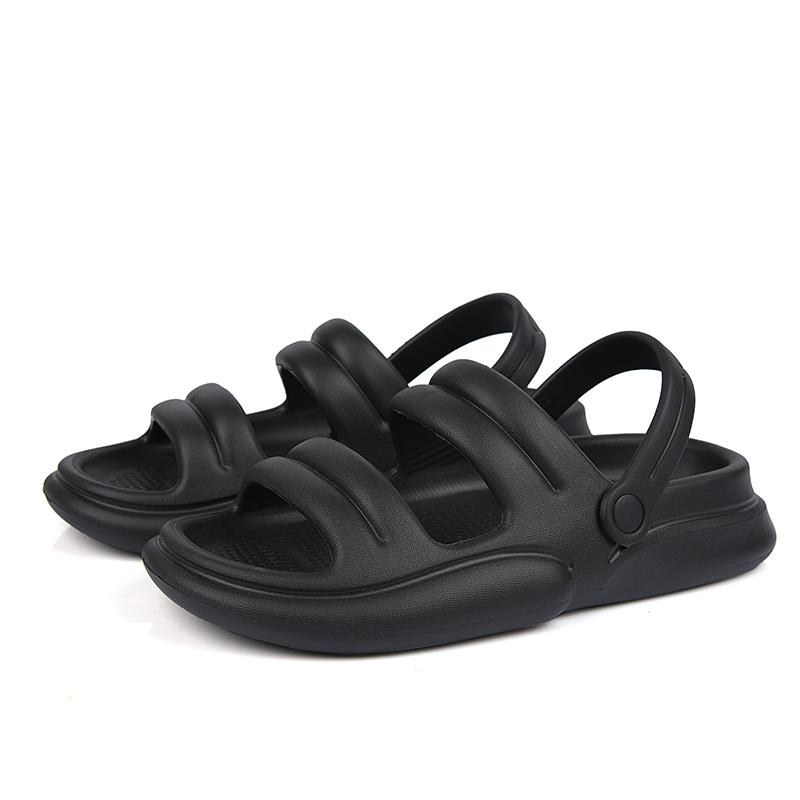 Модные зеленые крутые мужские тапочки летние женские сандалии пара домашние тапочки нескользящие дышащие обувь на толстой подошве для улицы с мягкой подошвой сандалии