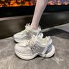 Мода 2024 года, легкие универсальные туфли Grandpa, летние повседневные туфли на плоской подошве с толстой подошвой, женские туфли на высоком каблуке, полые, дышащие