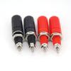 M3*45 4mm Banana Socket Binding Post Nut Banana Plug Red Black Sound Panel Jack Electrical Connector Terminal Q1
