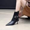 2025 Designer Women Boots Pointed Toe High Heels Sexy Shoes 2025 Brand Pumps Winter Woman Chelsea Boots Leather Shoes