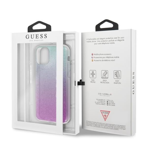 Etui do iPhone 11 Pro Max Guess Glitter Gradient Różowe