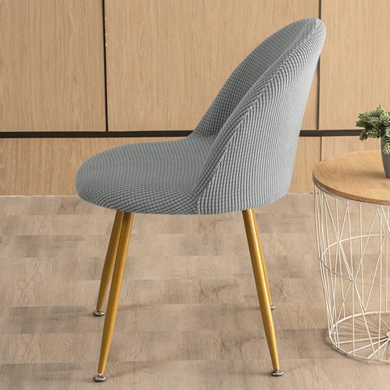 Чехол на стул с низкой спинкой Чехол на обеденный стул с короткой спинкой Чехлы на изогнутые маленькие стулья Эластичный чехол на сиденье Funda Silla