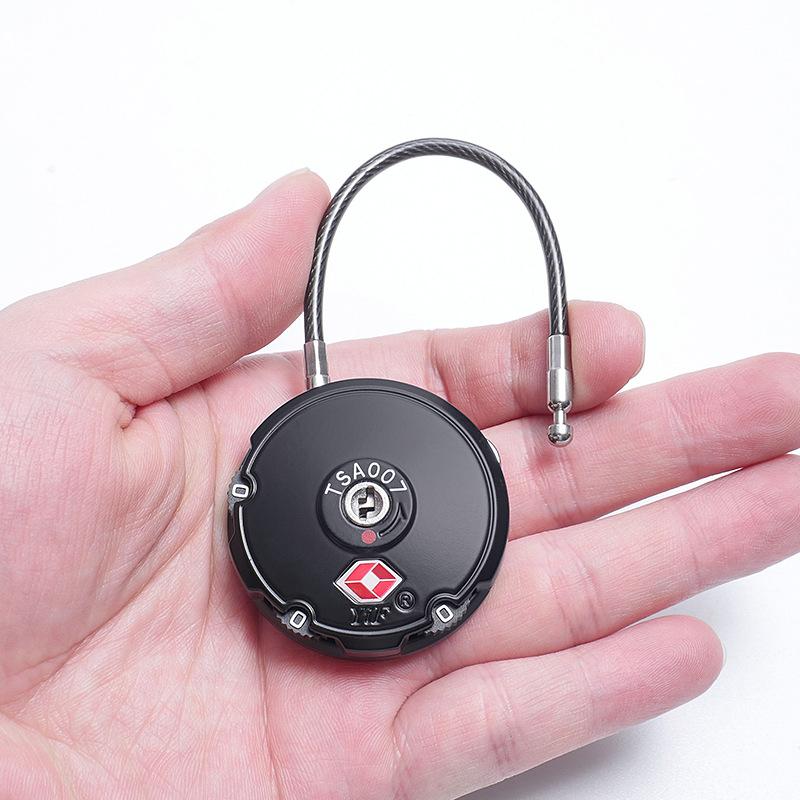 3 Digit Tsa Combination Customs Password Lock Overseas Clearance Trolley Luggage Suitcase Backpack Password Steel Cable Padlock