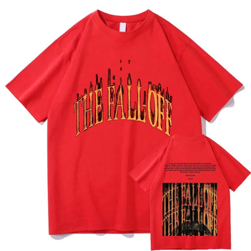 J Cole THE FALL OFF TShirts Graphic Clothing Hip Hop Rap Pure Cotton ONeck Short Sleeve Music Merch Tops Classic Streetwear