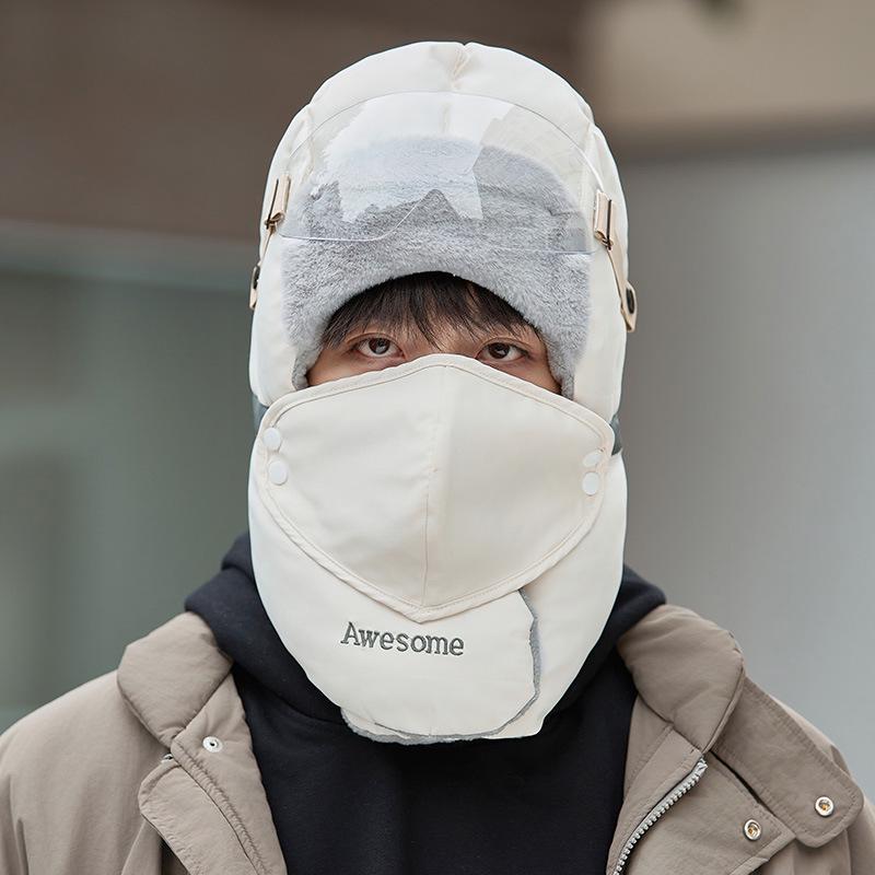 Зимняя ветрозащитная хлопковая шапка-ушанка 2024 года для мужчин и женщин - толстая, теплая в стиле Lei Feng