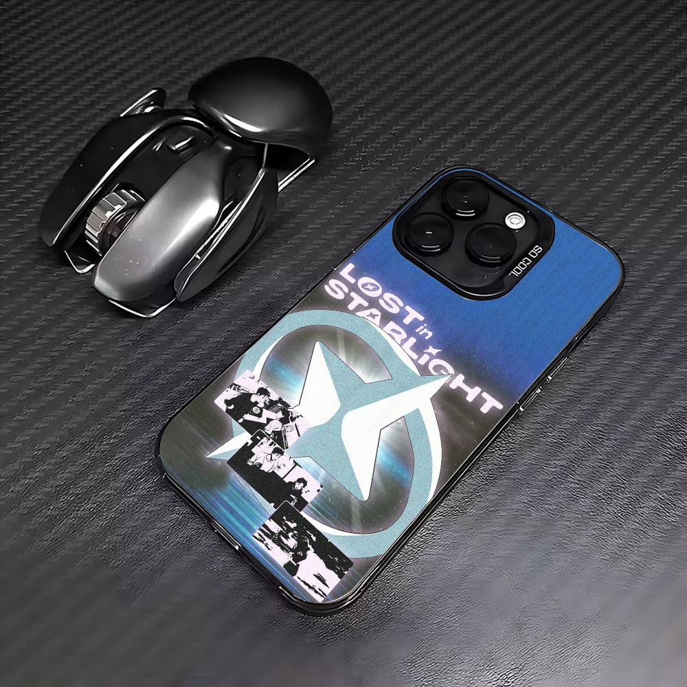 L-Lost in Starlight Phone Case For iPhone17,16,15,14,13,12,11 Plus,Pro Max Colored Silver Plated Inside Cover